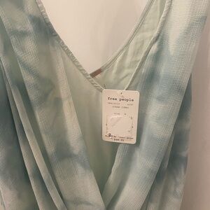 Free People Ocean Blue Draped Dress